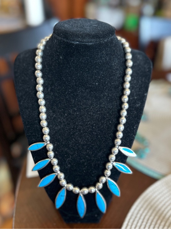Taxco Jewelry - Vintage Mexican Reversible Sterling Silver Drop Necklace